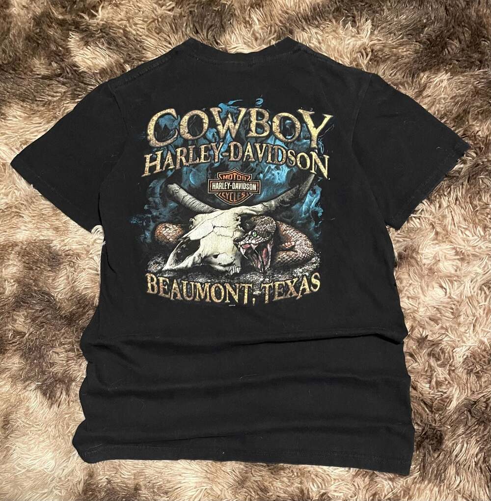 Harley-Davidson Cowboy Beaumont Texas Graphic T-Shirt